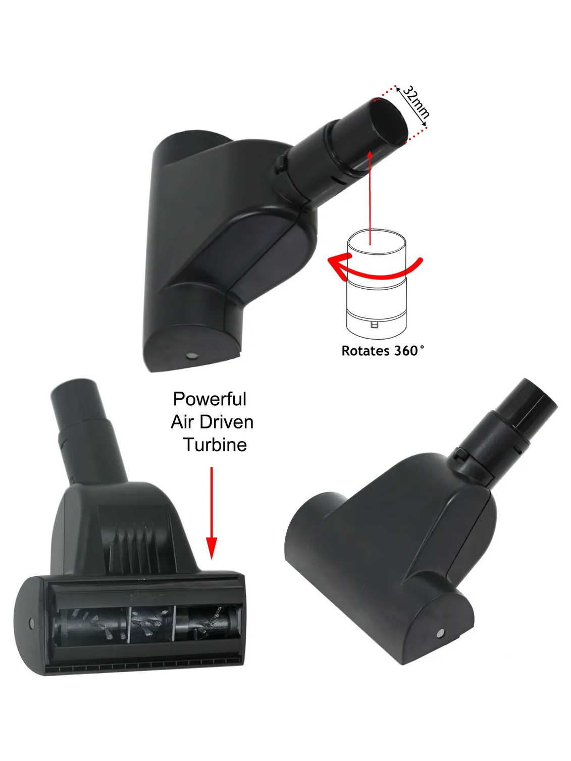 Hoover Mini Turbo Brush 32mm Pet & Upholstery Tool
