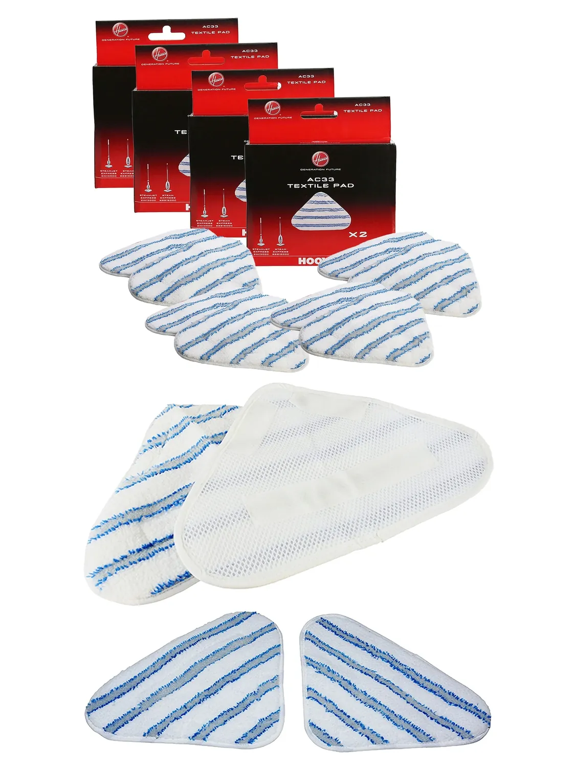 Hoover SteamJet AC33 Replacement Microfiber Mop Pads – 8 Pack