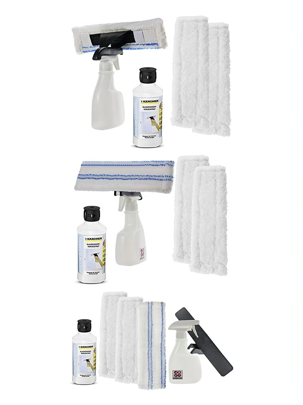 Hoover Window & Glass Vacuum Spray Kit, Cloth Pad Set + 500ml Cleaner