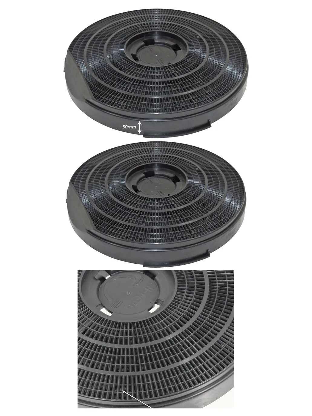 Hotpoint 260mm Round Carbon Filter for Charcoal Cooker Hood BH41 HTN40
