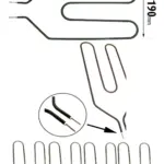 Hotpoint 850W Night Storage Heater Element, Crank Neck, 2‑Pin