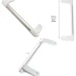 Hotpoint Ariston Fridge Freezer Long Bar Handle White/Silver