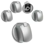 Hotpoint CIM53KCAIXGB Oven Control Knob Silver/Inox 2 Pack