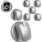 Hotpoint CIM53KCAIXGB Oven Control Knob – Silver/Inox, 5 Pack