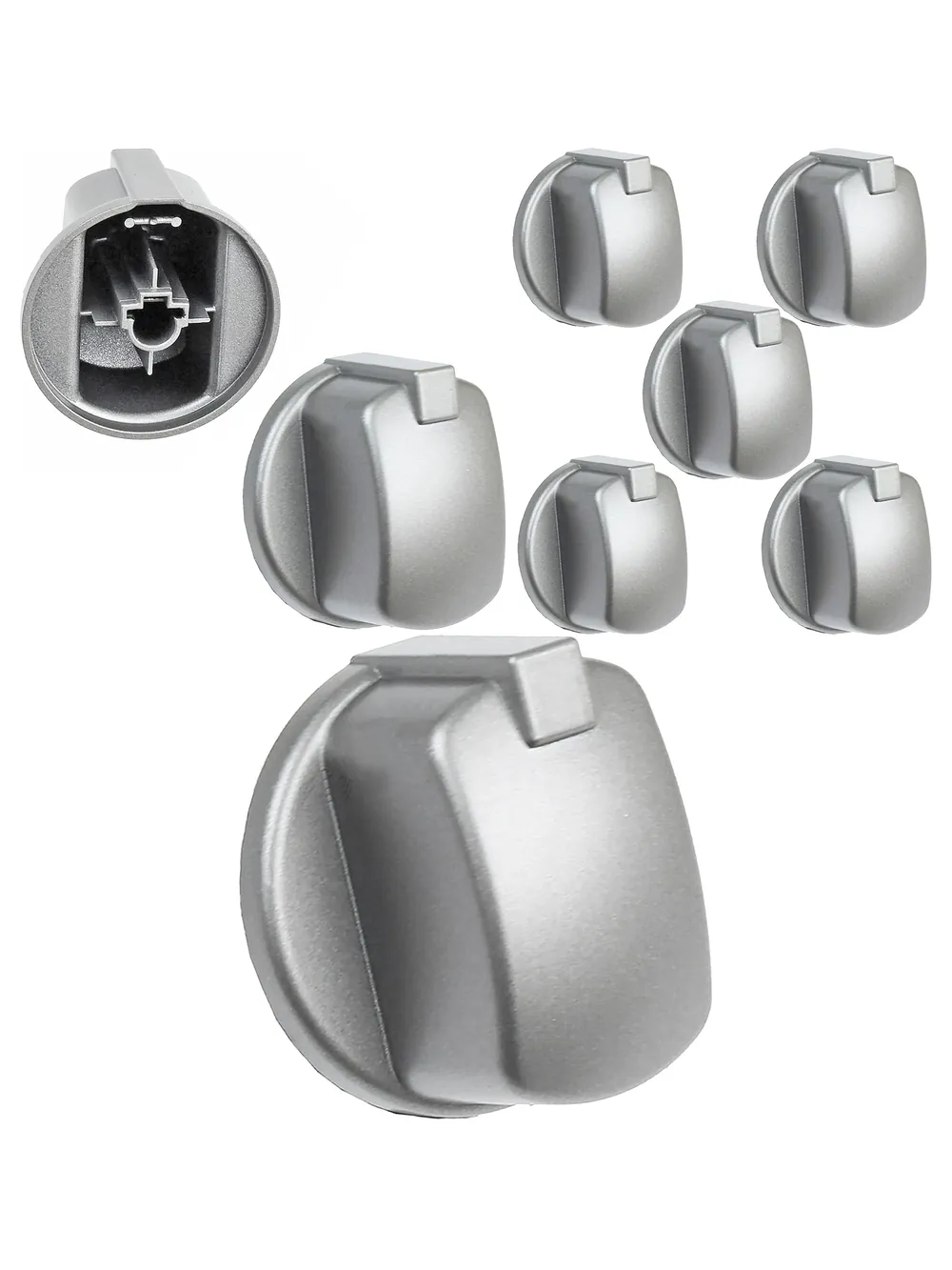 Hotpoint CIM53KCAIXGB Oven Control Knob – Silver/Inox, 5 Pack