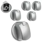 Hotpoint CIM53KCAIXGB Oven Control Knob – Silver/Inox, Pack of 3
