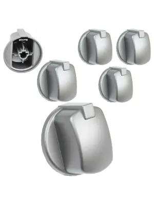 Hotpoint CIM53KCAIXGB Oven Control Knob – Silver/Inox, Pack of 3
