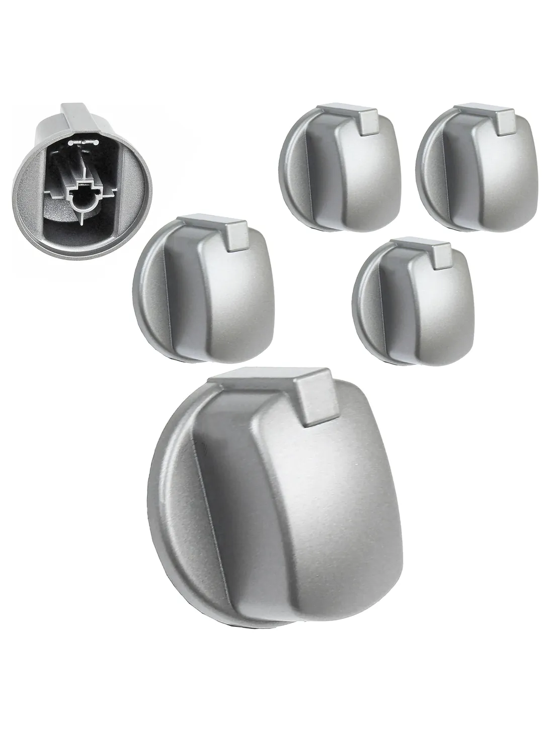 Hotpoint CIM53KCAIXGB Oven Control Knob – Silver/Inox, Pack of 3