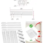 Hotpoint Fridge Door Slide Mounting Bracket Kit – 4 Pack