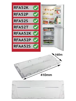 Hotpoint Fridge Drawer Front Handle Plastic RFA52/RFAA52 2 Pack