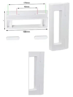 Hotpoint Fridge & Freezer Replacement Door Handle White 190mm