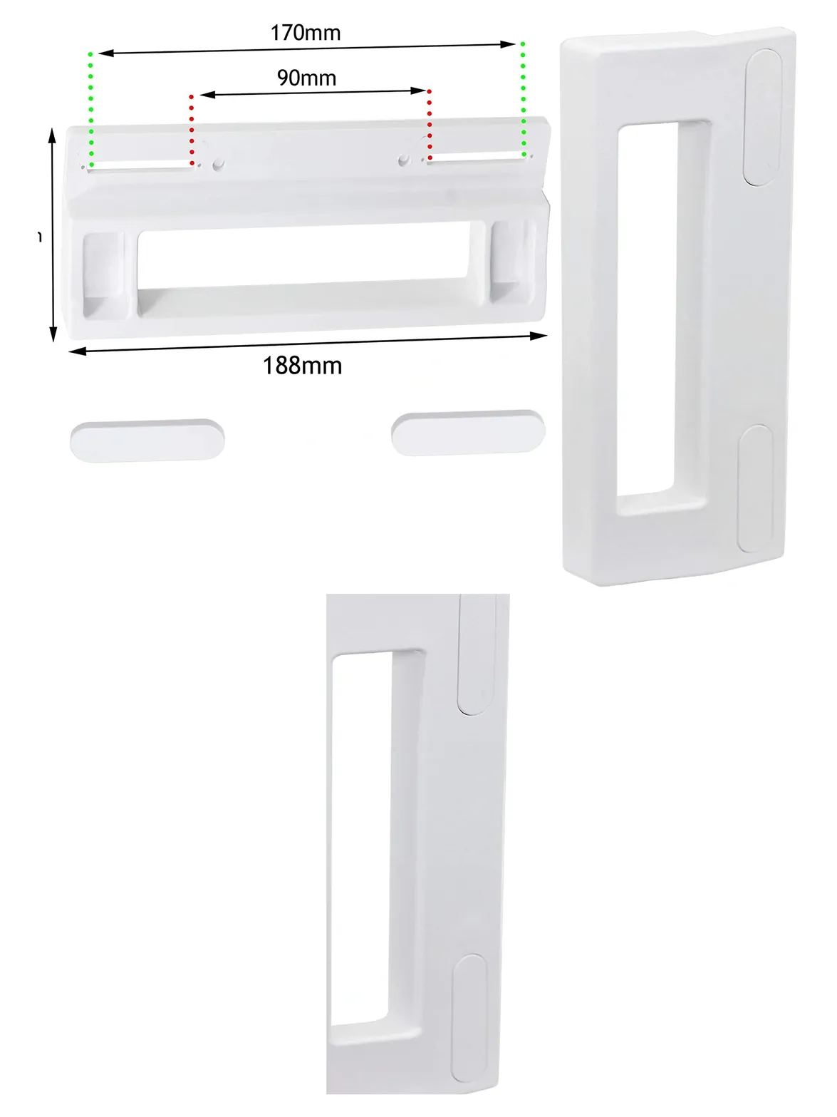 Hotpoint Fridge & Freezer Replacement Door Handle White 190mm