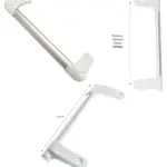 Hotpoint Fridge Freezer Replacement Handle – Long Bar White/Silver