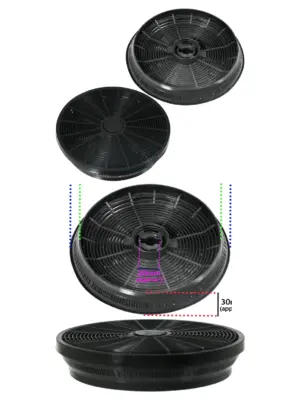 Hotpoint Kitchen Hood Carbon Charcoal Filter – 2 Pack Vent Replacement