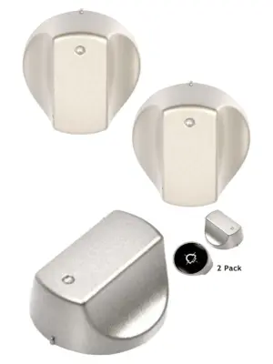 Hotpoint Oven Control Knob Replacement – Silver, 2 Pack