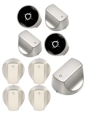 Hotpoint Oven Control Knob Replacement – Silver, 4 Pack