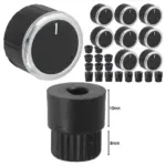 Hotpoint Oven Control Knob Set with Adapters Black Pack of 8