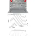 Hotpoint Oven Grill Shelf 477x363mm Replacement Part - Genuine C00385308