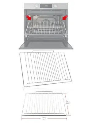 Hotpoint Oven Grill Shelf 477x363mm Replacement Part - Genuine C00385308