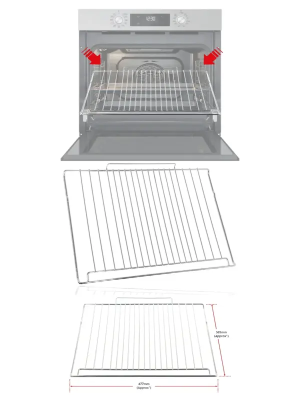 Hotpoint Oven Grill Shelf 477x363mm Replacement Part - Genuine C00385308