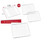 Hotpoint Oven Shelf 590mm Extendable No-Gap Lock Grill 2 Pack