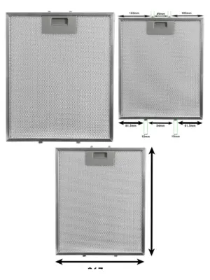 Hotpoint Range Hood Grease Filter Replacement – Metal Mesh 305×267mm