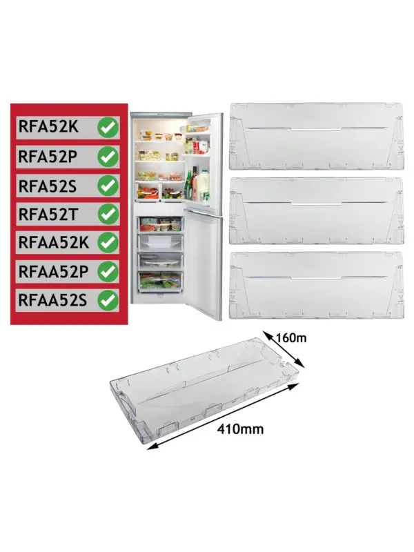 Hotpoint RFA52/RFAA52 Plastic Drawer Handle – Pack of 3 Front Flaps