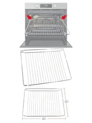 Howdens Lamona Chrome Oven Shelf for Grid Rack – 443x375mm