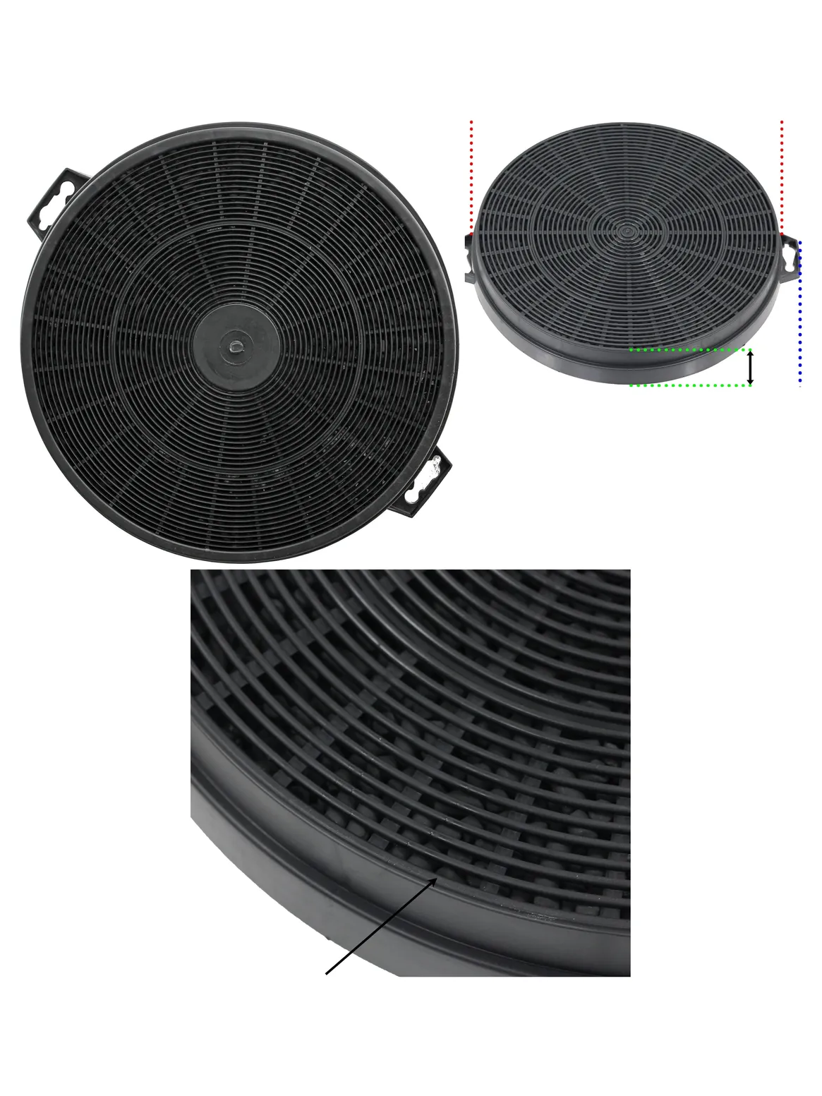 Howdens Lamona Cooker Hood Carbon Charcoal Filter Replacement Vent