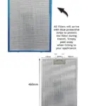 Howdens Lamona LAM2501 Metal Mesh Hood Filter – 460×260 mm