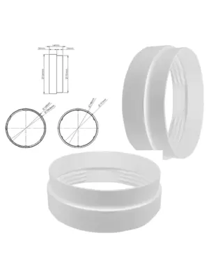 HVAC Threaded Vent Hose Adapter – 152mm Duct Pipe Outlet Ring