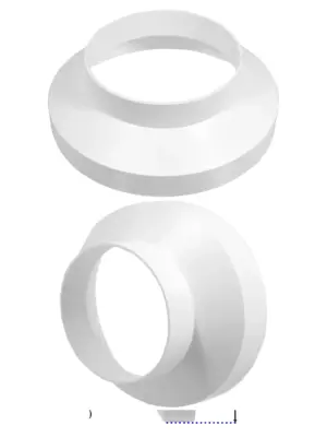 HVAC Vent Hose Reducer Adapter 4" to 6" (100mm‑152mm) Pipe Connector