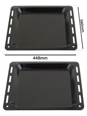 Hygena Enamel Baking Tray – 448×360×25 mm Oven Cooking Pan