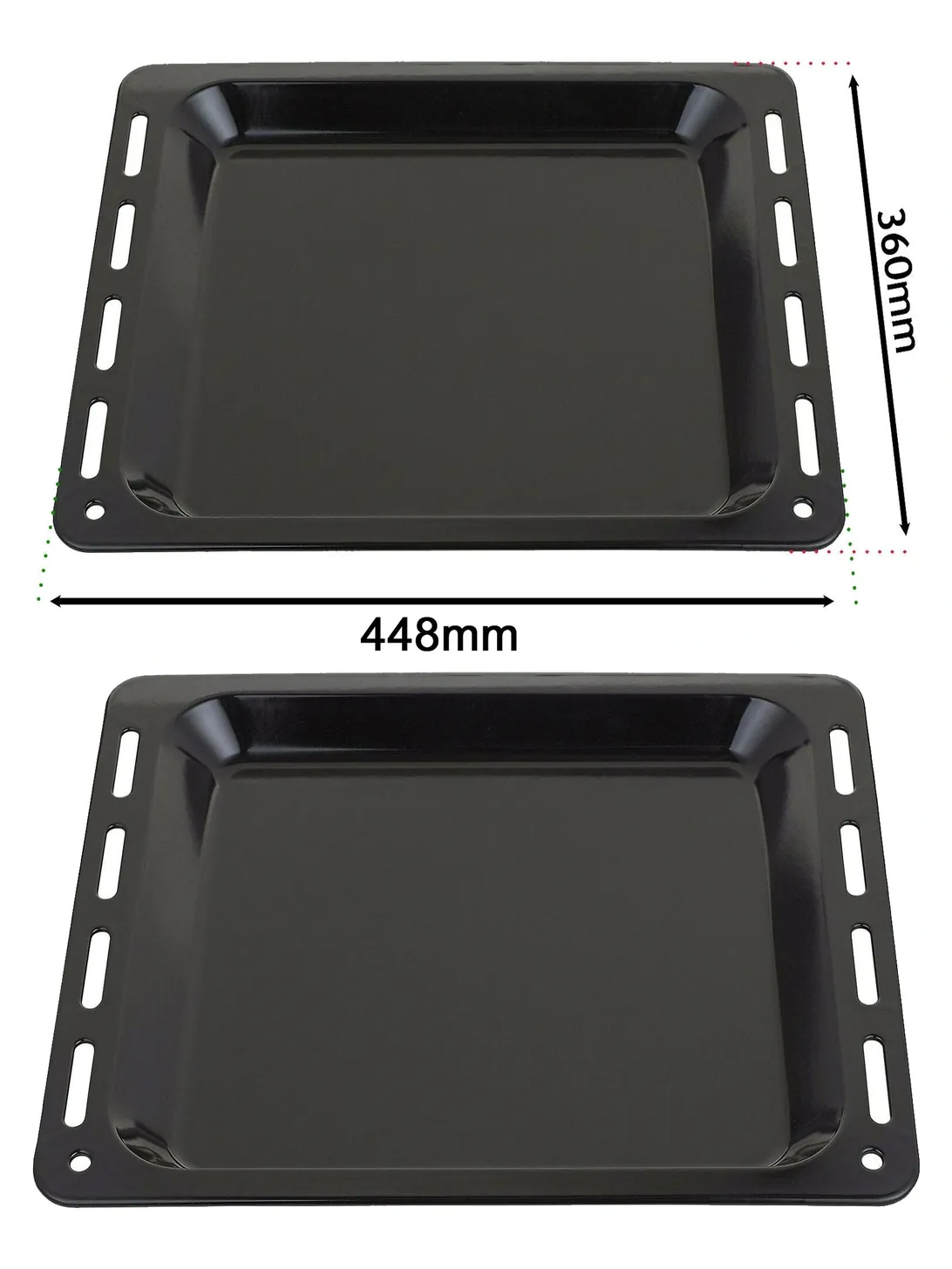 Hygena Enamel Baking Tray – 448×360×25 mm Oven Cooking Pan