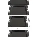 Hygena Enamel Baking Tray Set – 2 Large Oven Pans 448×360×25mm