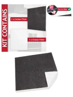 Hygena Hood Carbon Foam Grease Filter Kit 57x47 cm Cut to Size