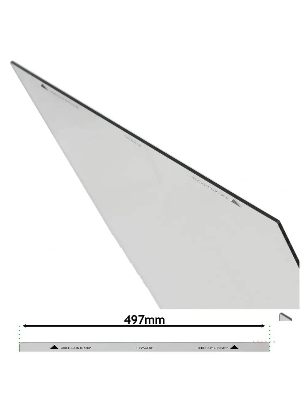 Hygena Inner Oven Door Glass Panel 497x410mm Replacement