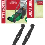 Hyper Tough 32cm Powder Coated Steel Lawn Mower Blade Pack of 2