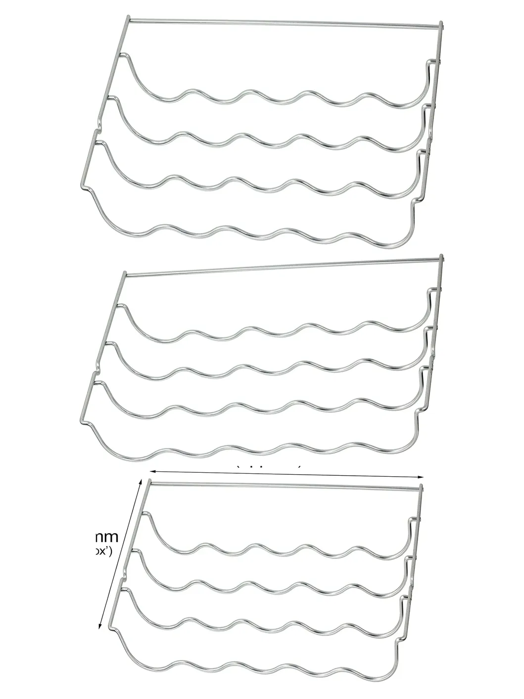 IKEA-compatible wine rack insert 457×290×70 mm fridge shelf