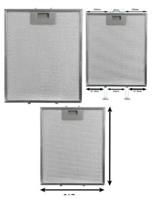 IKEA Range Hood Grease Filter Replacement Metal Mesh 305x267mm