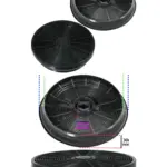 Indesit Cooker Hood Carbon Filter – 2 Pack for Extractor Vent