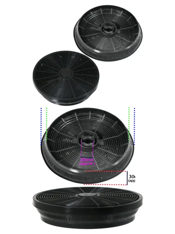 Indesit Cooker Hood Carbon Filter – 2 Pack for Extractor Vent