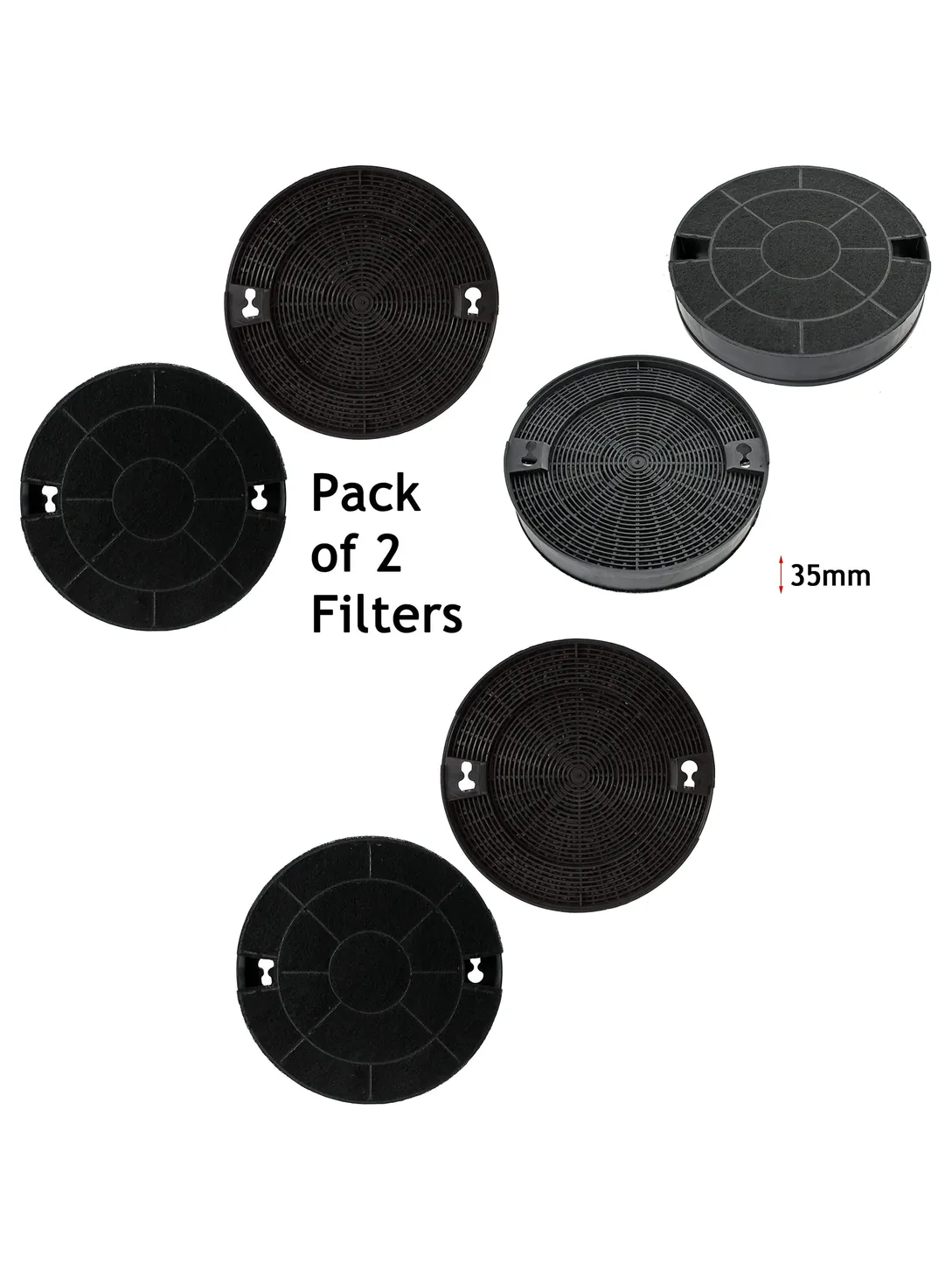 Indesit Cooker Hood Carbon Filter – 2 Pack for Kitchen Vent