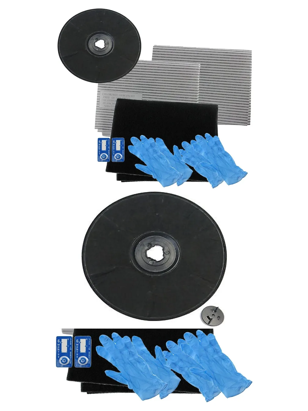 Indesit Cooker Hood Carbon & Grease Filter Kit 230x20mm Replacement