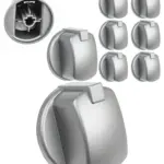 Indesit FIM Oven Control Knob – Silver/Inox Replacement, 6‑Pack