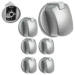 Indesit FIM Oven Replacement Control Knob – Pack of 4 Silver/Inox