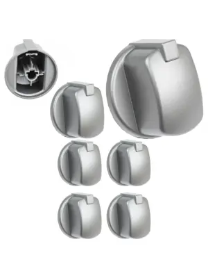 Indesit FIM Oven Replacement Control Knob – Pack of 4 Silver/Inox