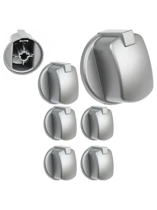 Indesit FIM Oven Replacement Control Knob – Pack of 4 Silver/Inox