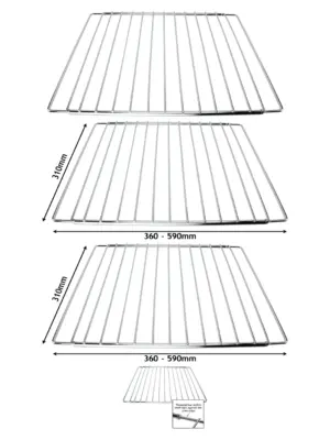 Indesit Oven Adjustable Shelf Set – Extendable Rack 310‑590mm