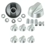 Indesit Oven Replacement Control Knob – Silver Dial & Adapters